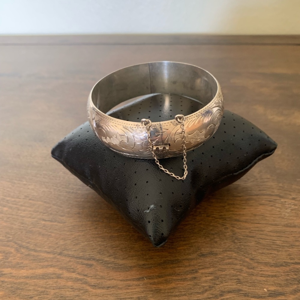 VINTAGE 925 STERLING SILVER BRACELET - Picture 8 of 11